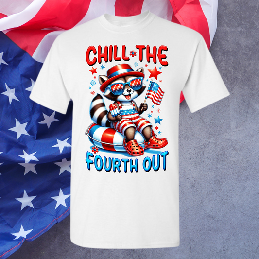 Chill the 4th out Racoon Tee