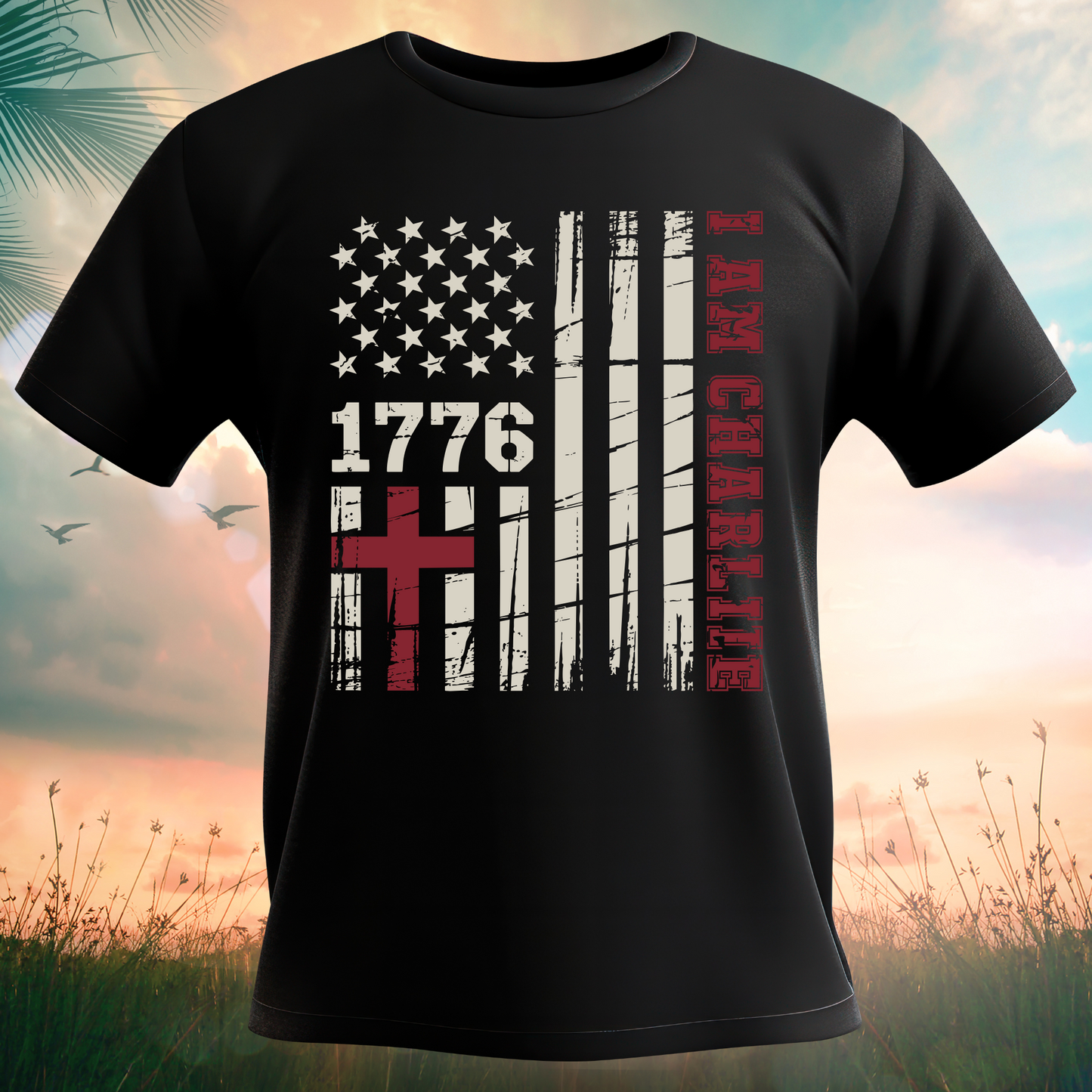 I am Charlie Kirk Flag Tee