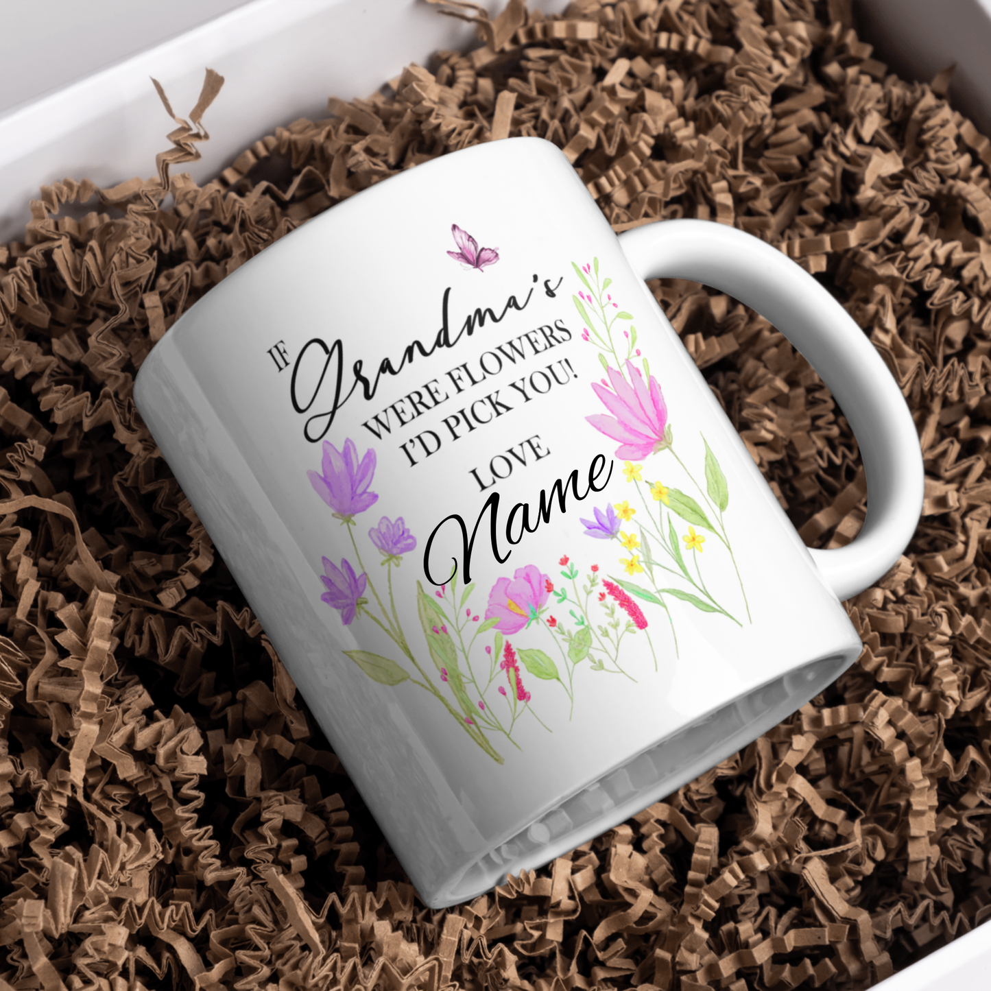 Personalized If Grandma's were flowers 11oz mug