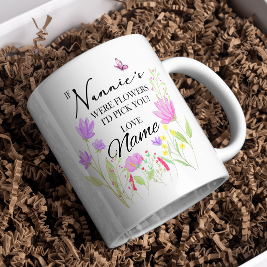 Personalized If Nannie's were flowers mug