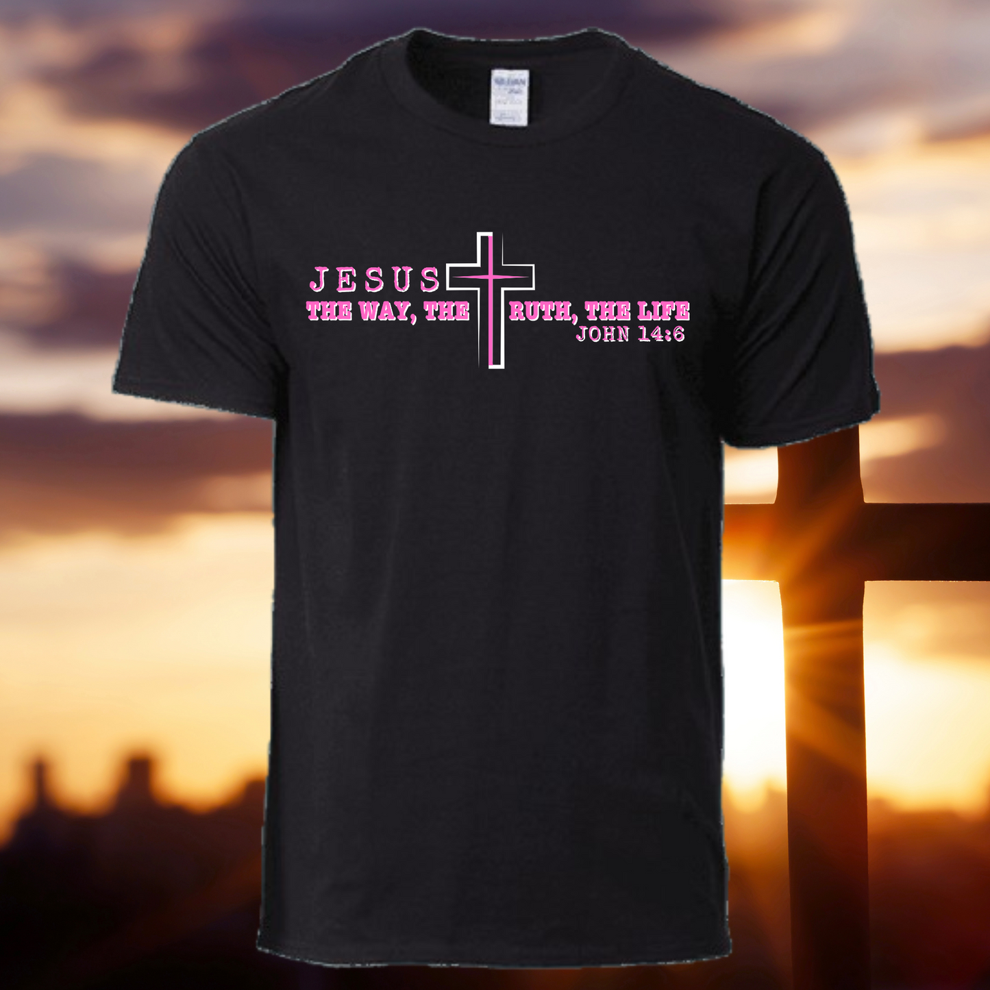 Jesus Is the way pink Baptism Tee