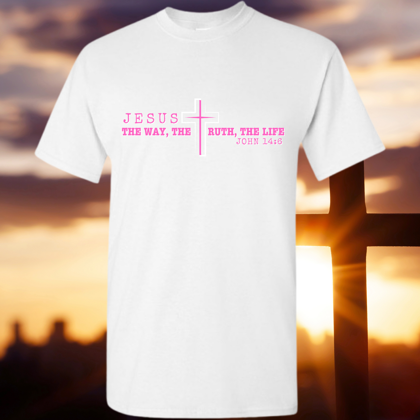 Jesus Is the way pink Baptism Tee