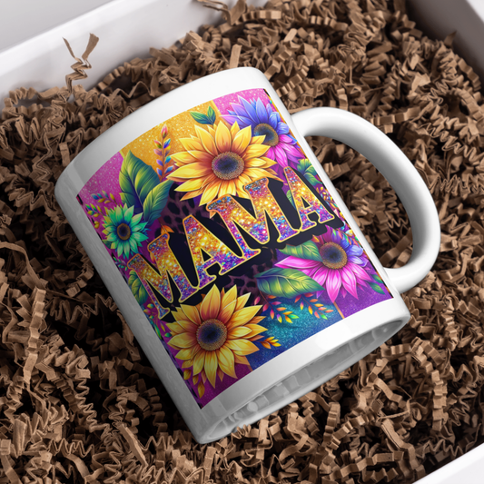 Mama Neon Sunflower Mug