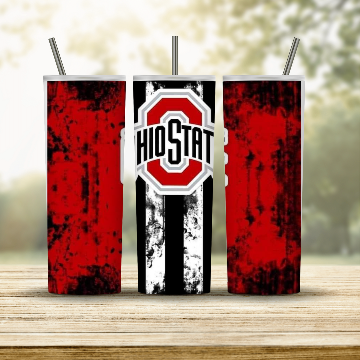 Ohio State Distressed Tumbler