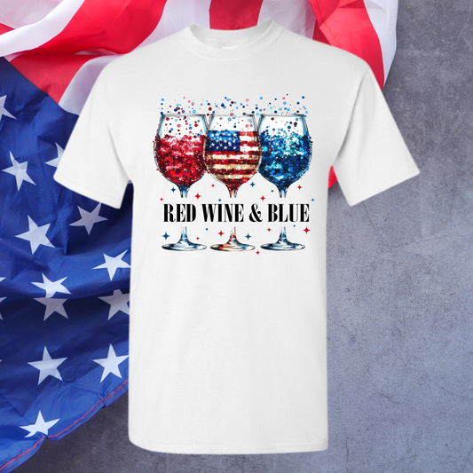 Red Wine and Blue Tee