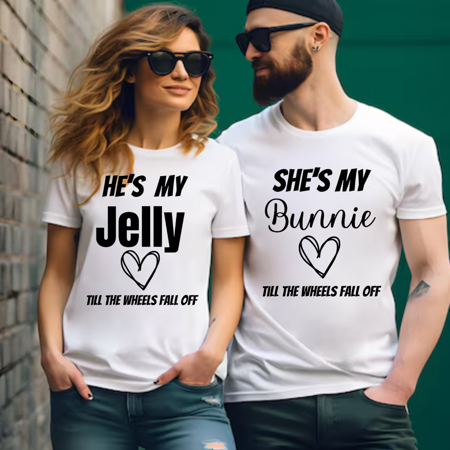 Jelly and Bunnie till the wheels fall off Tee