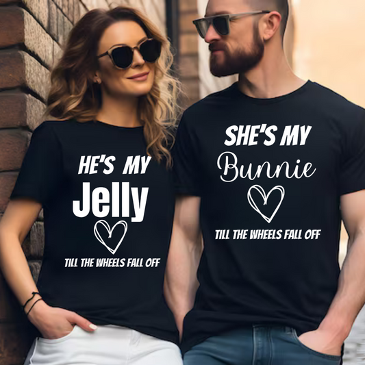 Jelly and Bunnie till the wheels fall off Tee